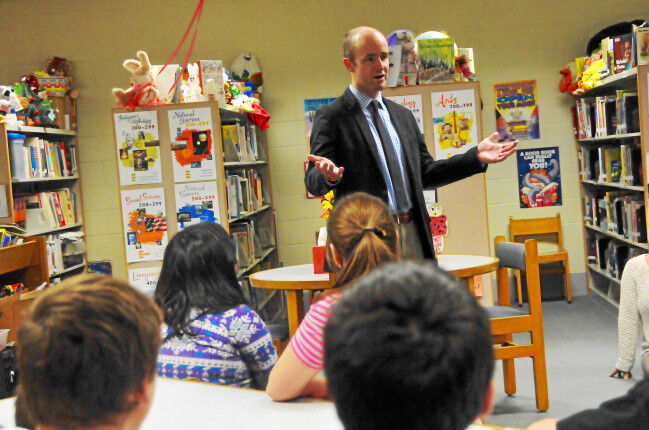 State Sen. Ben Downing faces toughest crowd yet — Brayton Elementary schoolers (copy)